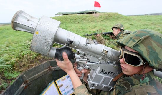 Training motorized rifle regiment in Baltic Fleet coastal forces