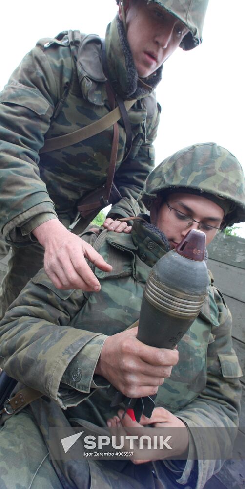 Training motorized rifle regiment in Baltic Fleet coastal forces