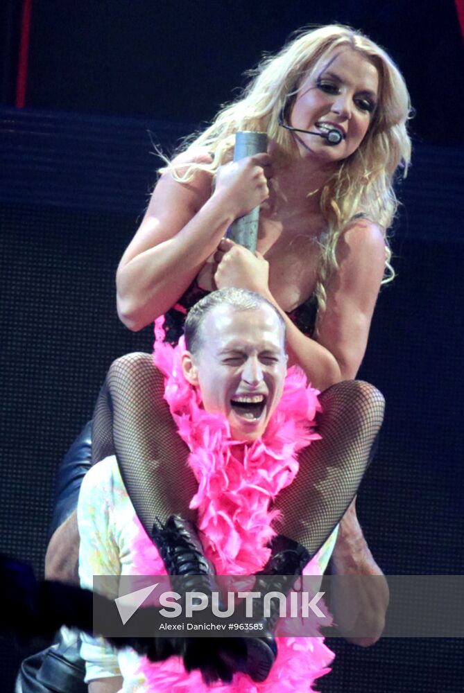 US singer Britney Spears performs in St. Petersburg