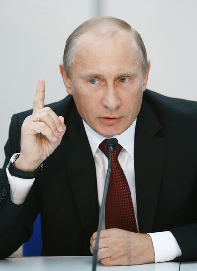 Vladimir Putin attends United Russia's 12th congress