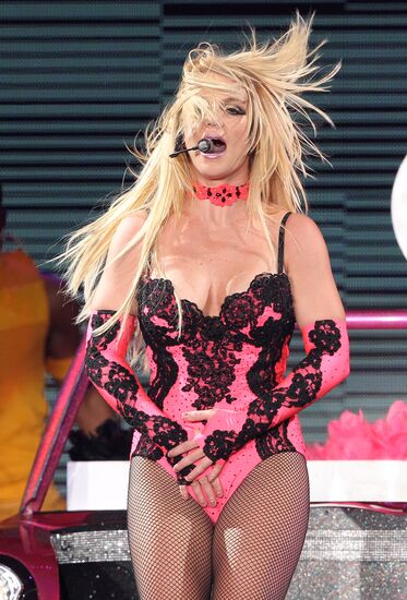 Concert by pop singer Britney Spears in Moscow