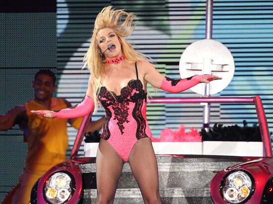 Concert by pop singer Britney Spears in Moscow