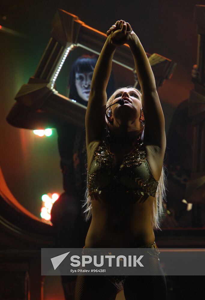 Concert by pop singer Britney Spears in Moscow