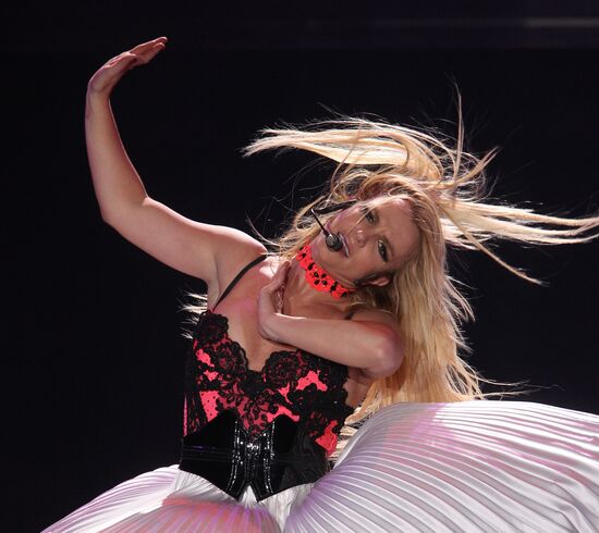 Concert by pop singer Britney Spears in Moscow