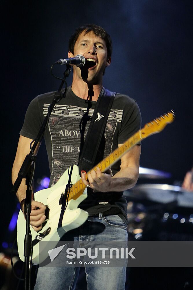 James Blunt performs in Moscow