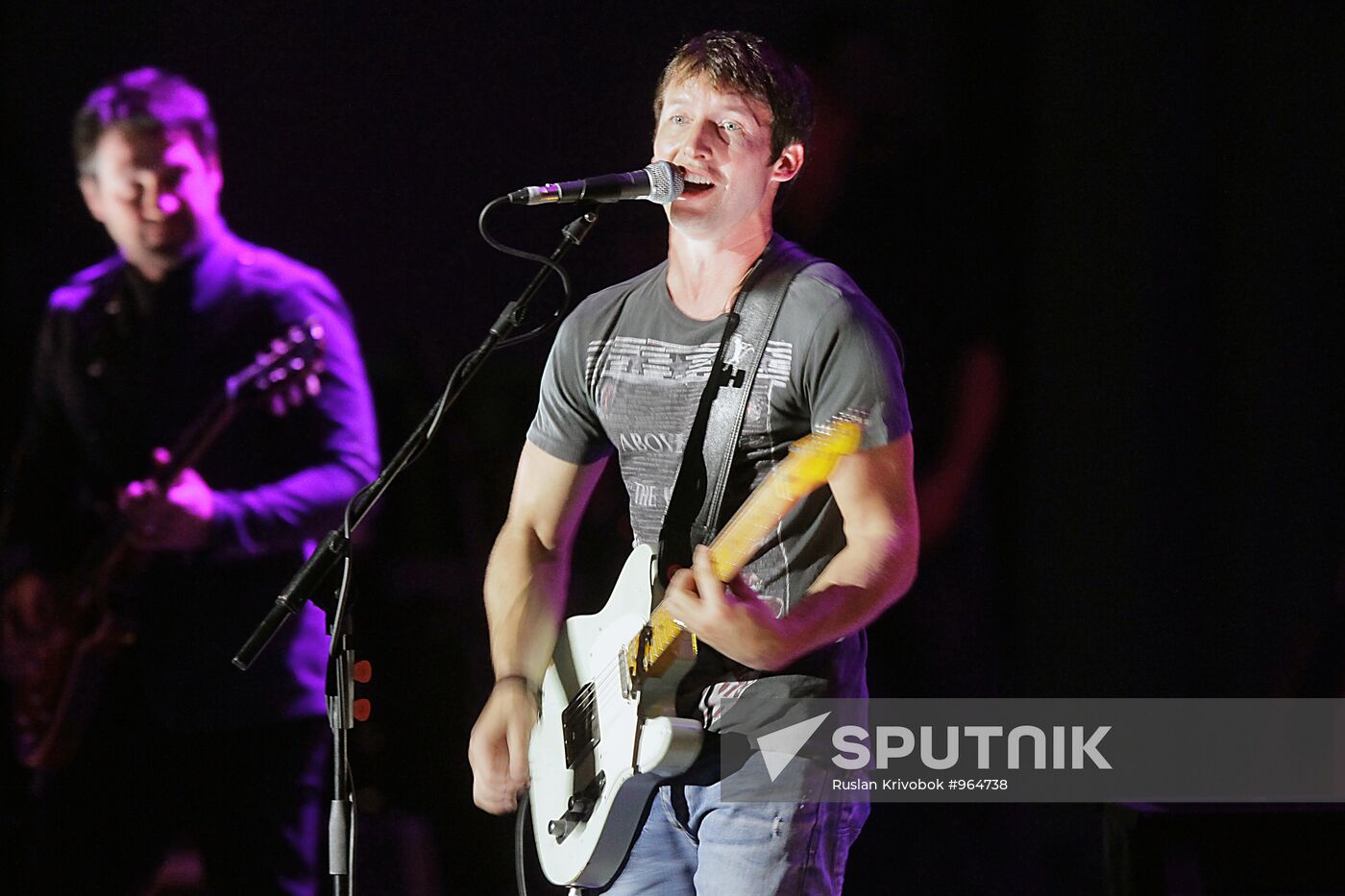 James Blunt performs in Moscow