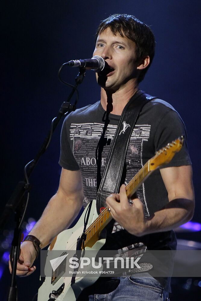 James Blunt performs in Moscow