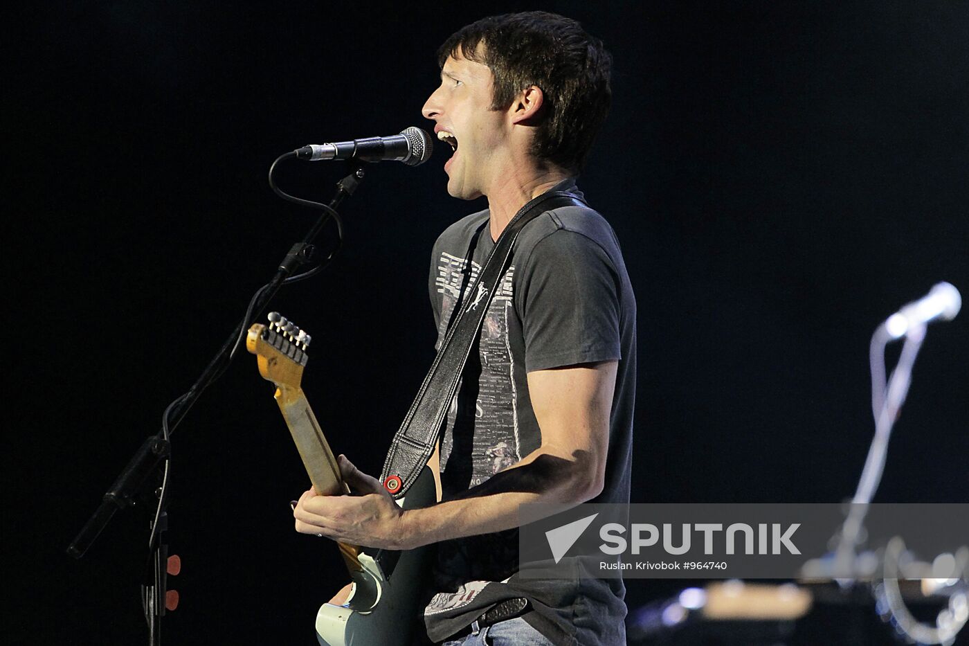 James Blunt performs in Moscow