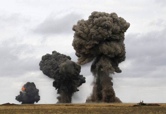 Center 2011 military exercise in Astrakhan Region