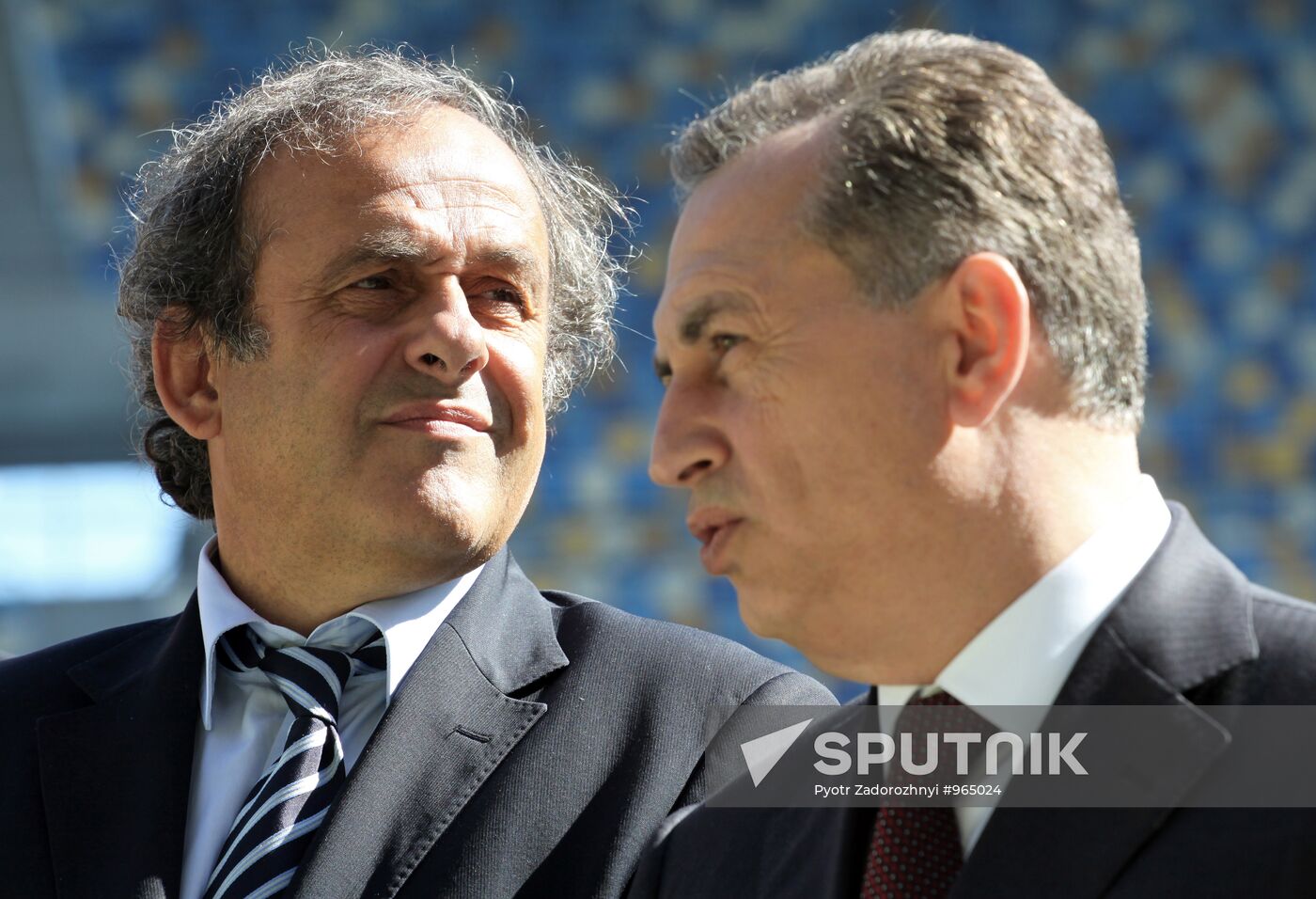 UEFA President Michel Platini's visit to Ukraine