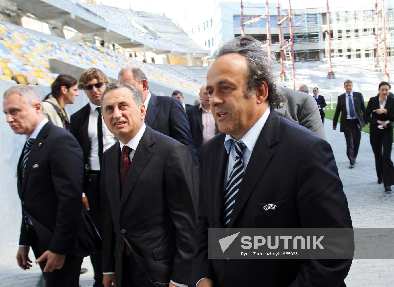 UEFA President Michel Platini's visit to Ukraine