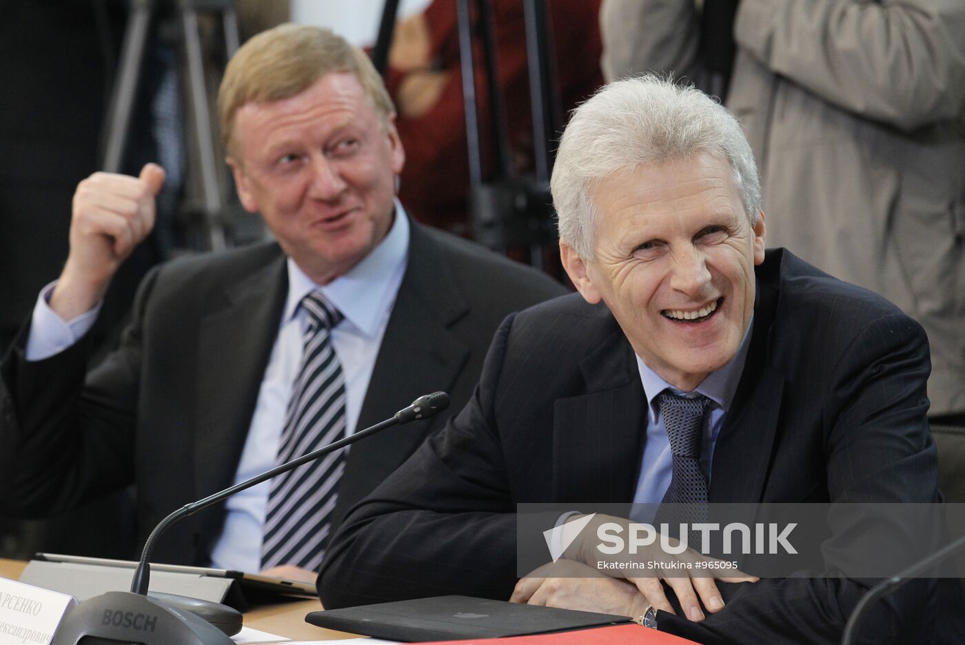 Anatoly Chubais and Andrei Fursenko