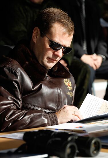 President Dmitry Medvedev arrived in Chelyabinsk Region