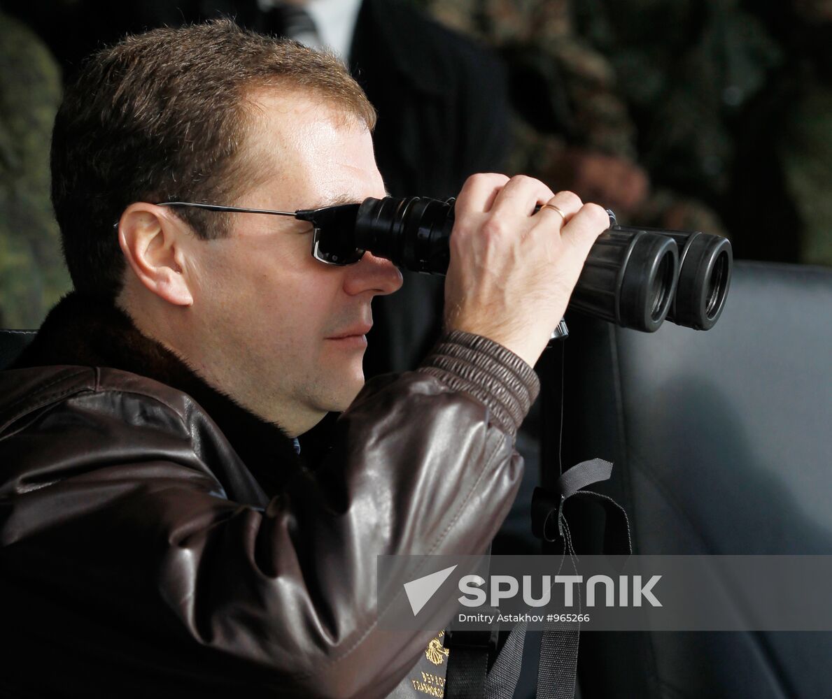 President Dmitry Medvedev arrived in Chelyabinsk Region
