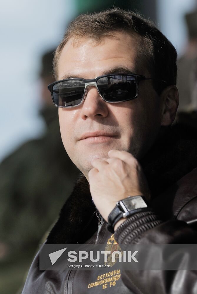 President Dmitry Medvedev arrived in Chelyabinsk Region