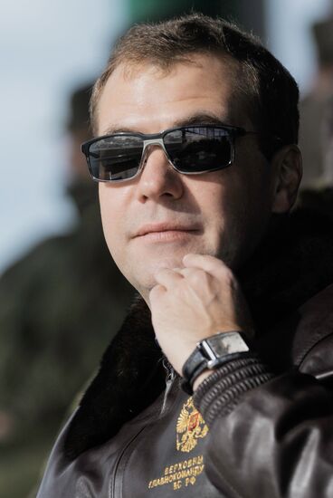 President Dmitry Medvedev arrived in Chelyabinsk Region