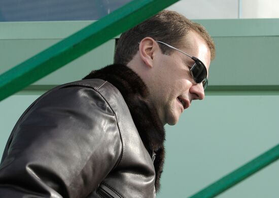 President Dmitry Medvedev arrived in Chelyabinsk Region