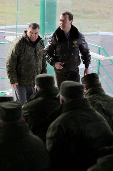 President Dmitry Medvedev arrived in Chelyabinsk Region