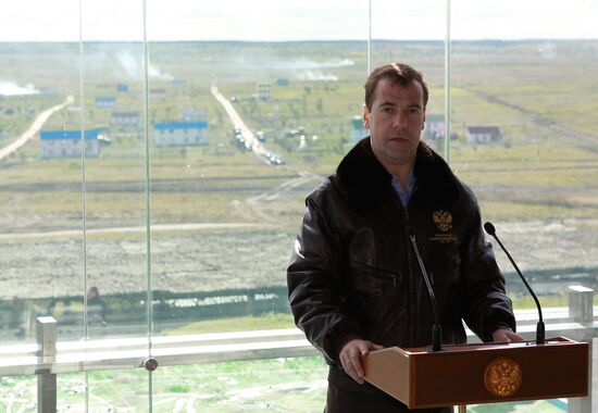 President Dmitry Medvedev arrived in Chelyabinsk Region