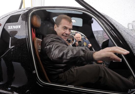 President Dmitry Medvedev arrived in Chelyabinsk Region