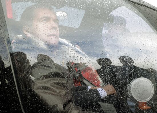 President Dmitry Medvedev arrived in Chelyabinsk Region