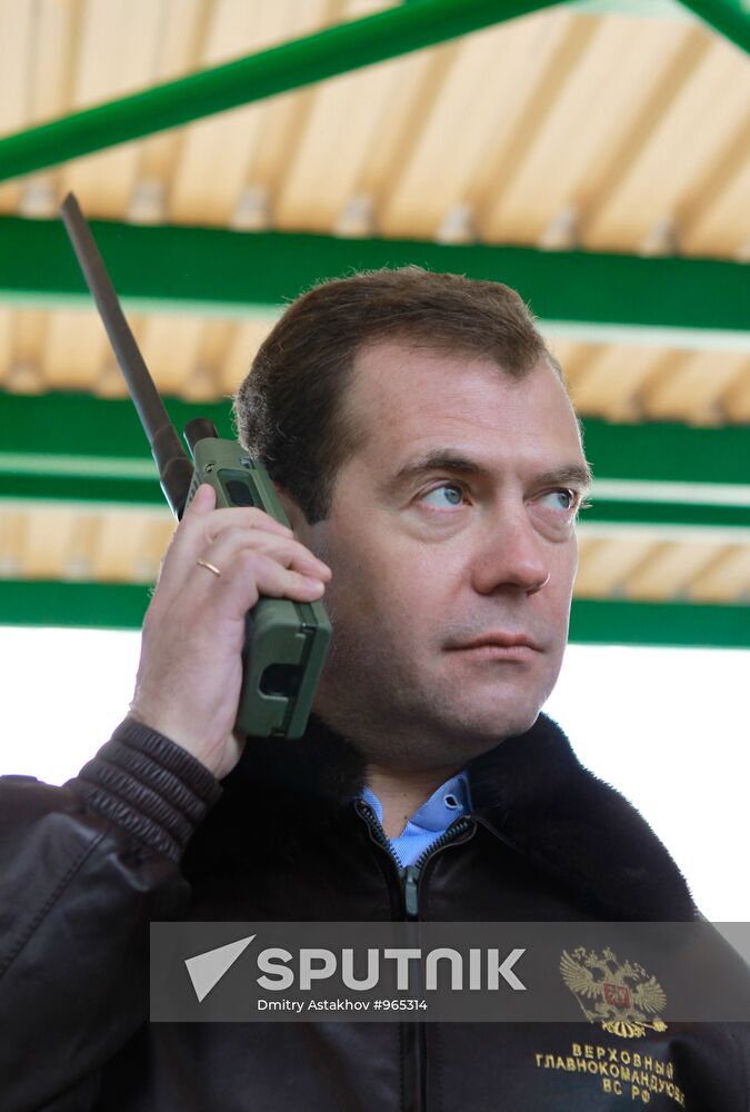 President Dmitry Medvedev arrived in Chelyabinsk Region