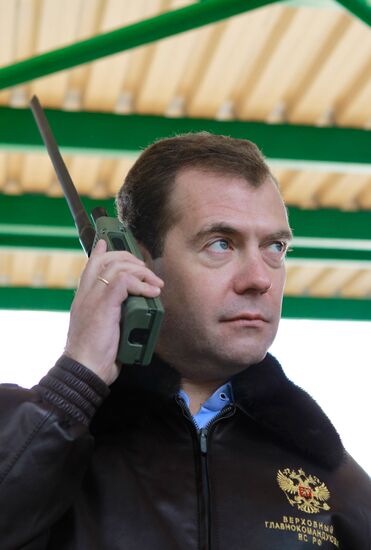 President Dmitry Medvedev arrived in Chelyabinsk Region