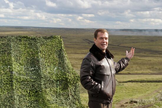 President Dmitry Medvedev arrived in Chelyabinsk Region