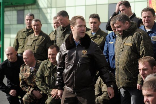 President Dmitry Medvedev arrived in Chelyabinsk Region