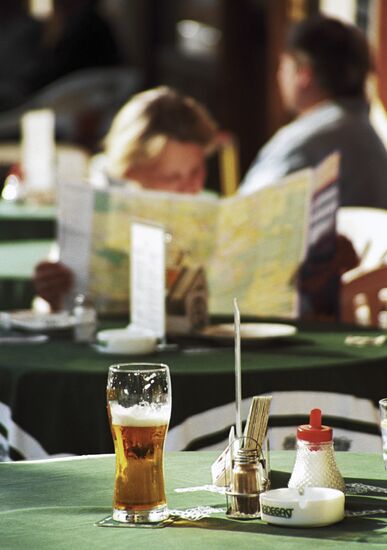 Cafe in health resort Karlovy Vary