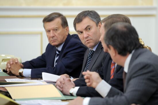 Viktor Zubkov, Vyacheslav Volodin and Sergei Ivanov