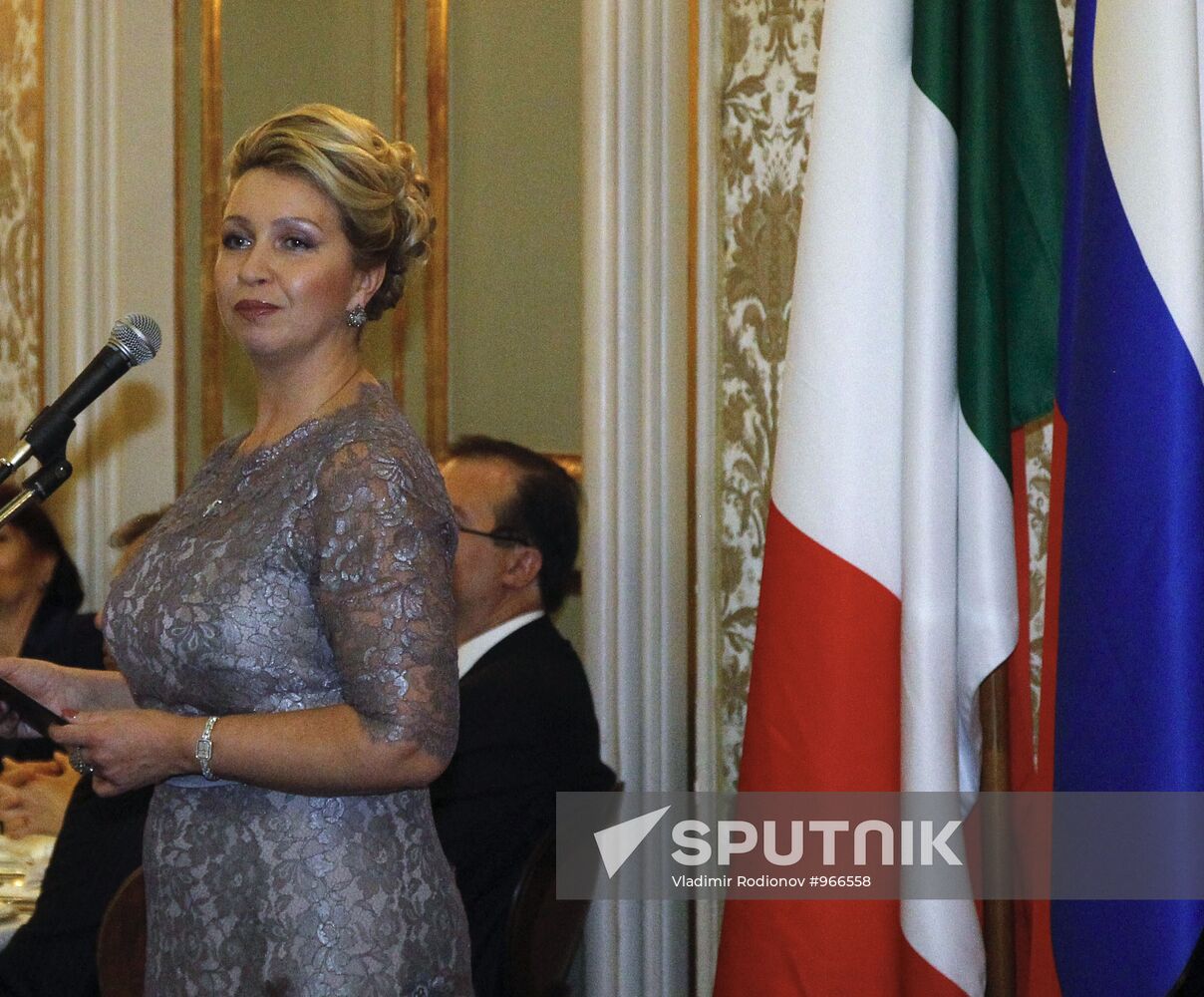 Russian First Lady Svetlana Medvedeva visits Italy