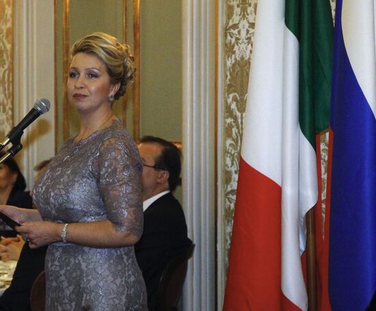 Russian First Lady Svetlana Medvedeva visits Italy