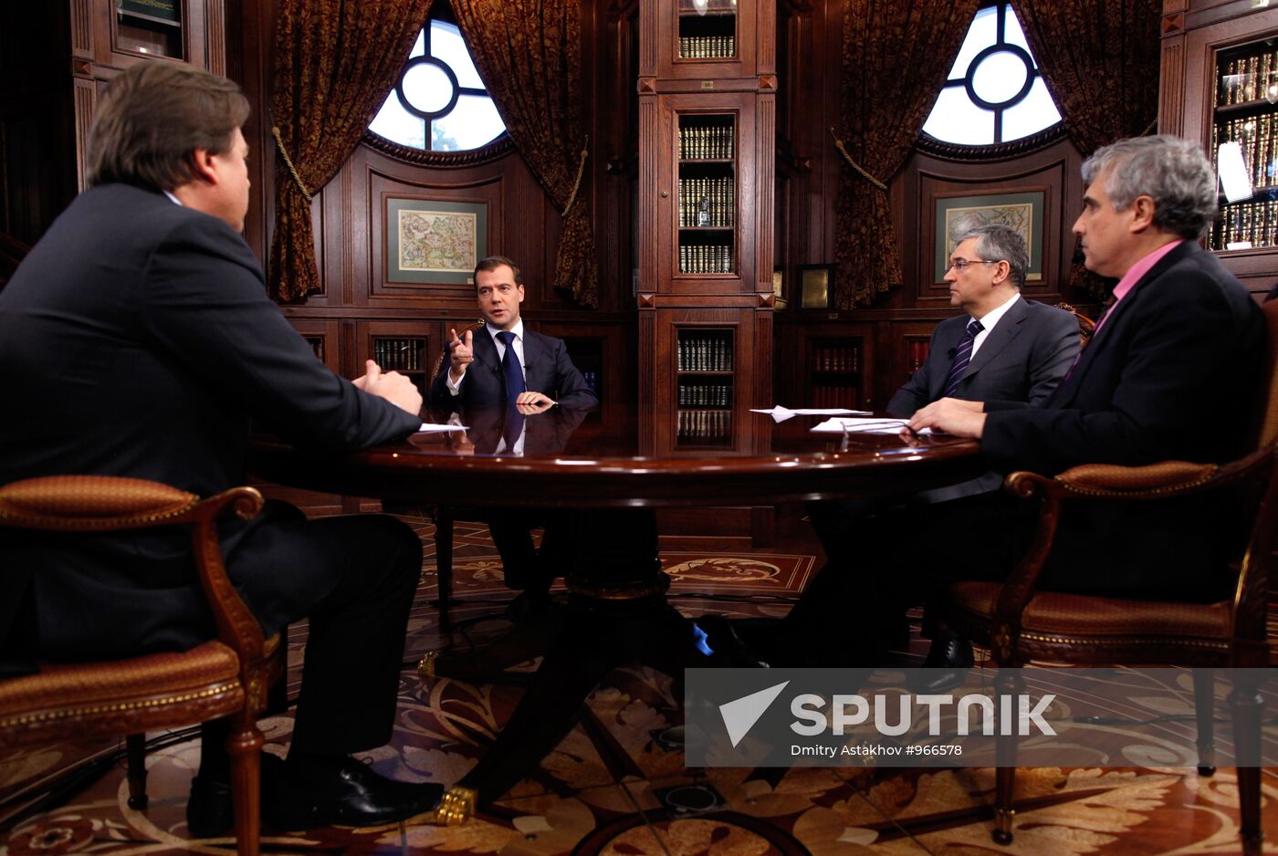 Dmitry Medvedev's interview with heads of three federal channels
