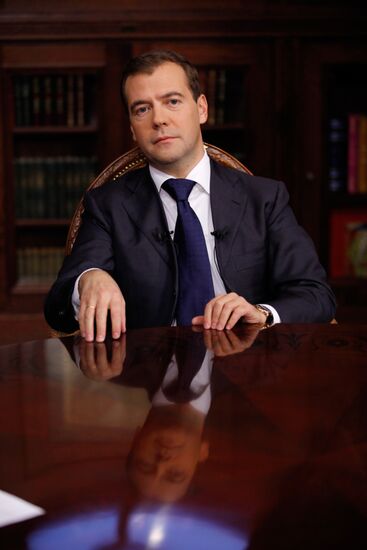 Dmitry Medvedev's interview with heads of three federal channels