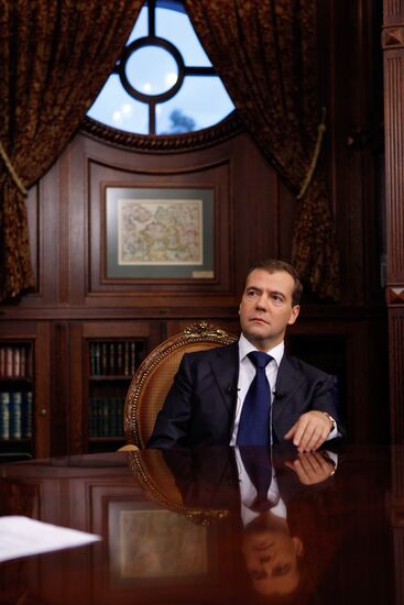 Dmitry Medvedev's interview with heads of three federal channels