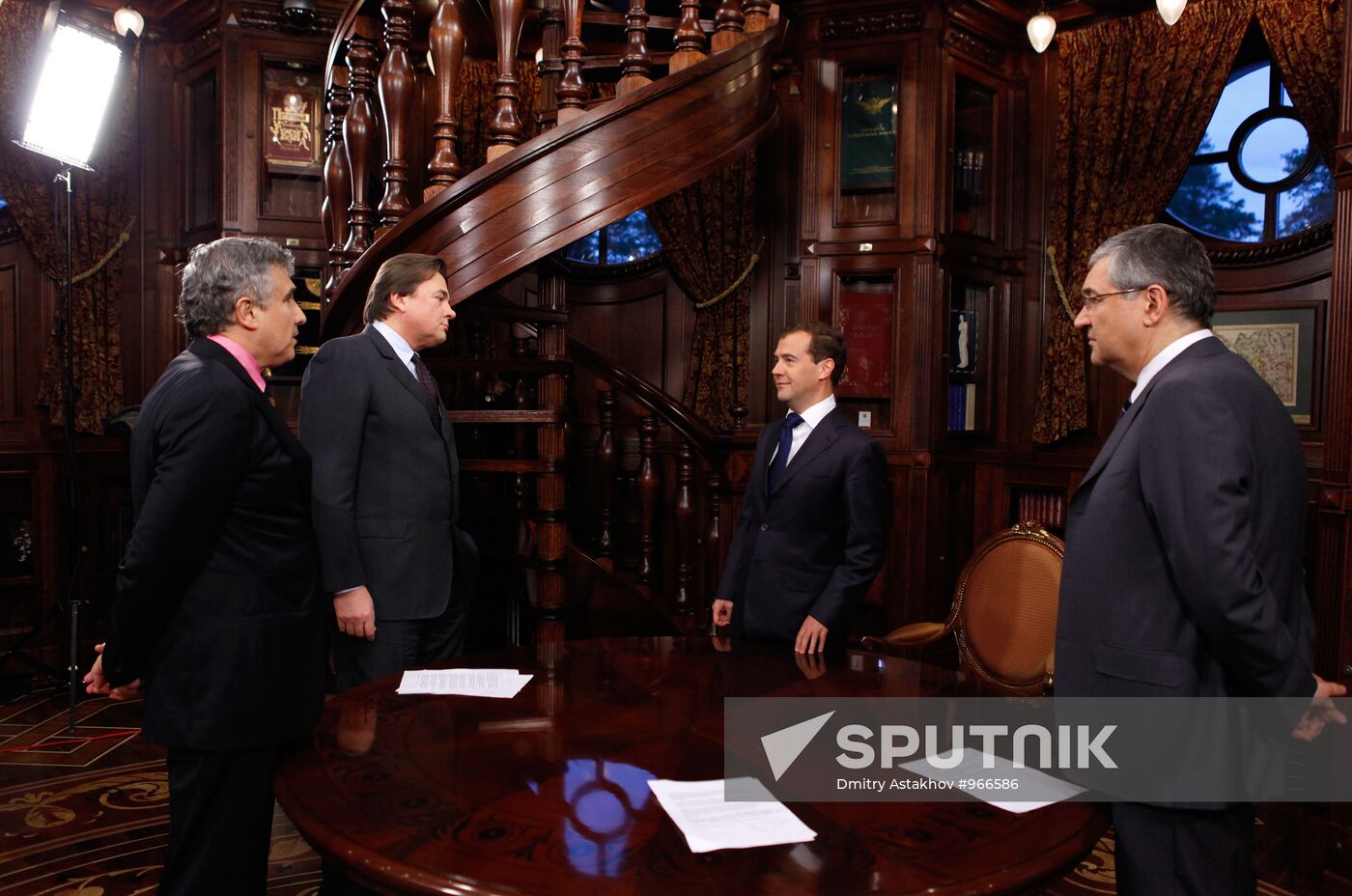 Dmitry Medvedev's interview with heads of three federal channels