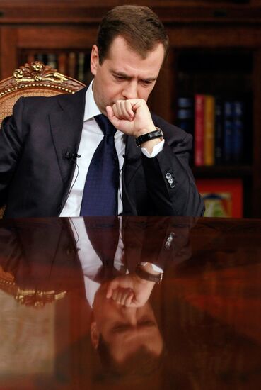 Dmitry Medvedev's interview with heads of three federal channels
