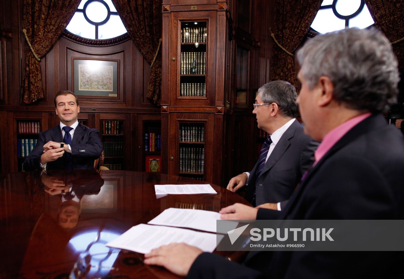 Dmitry Medvedev's interview with heads of three federal channels