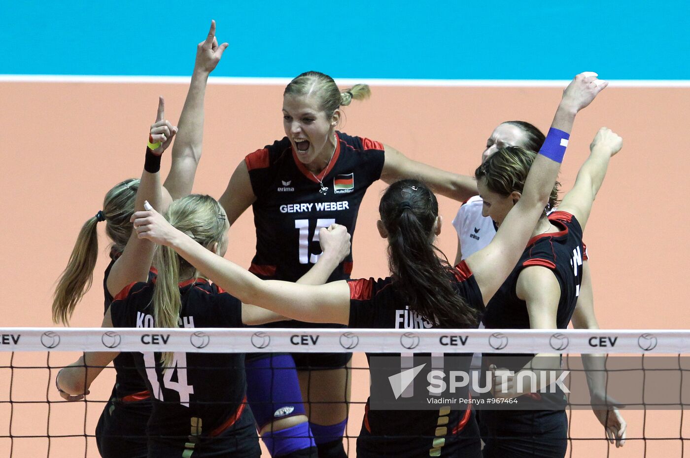 2011 Volleyball European Championship finals, Serbia vs. Germany