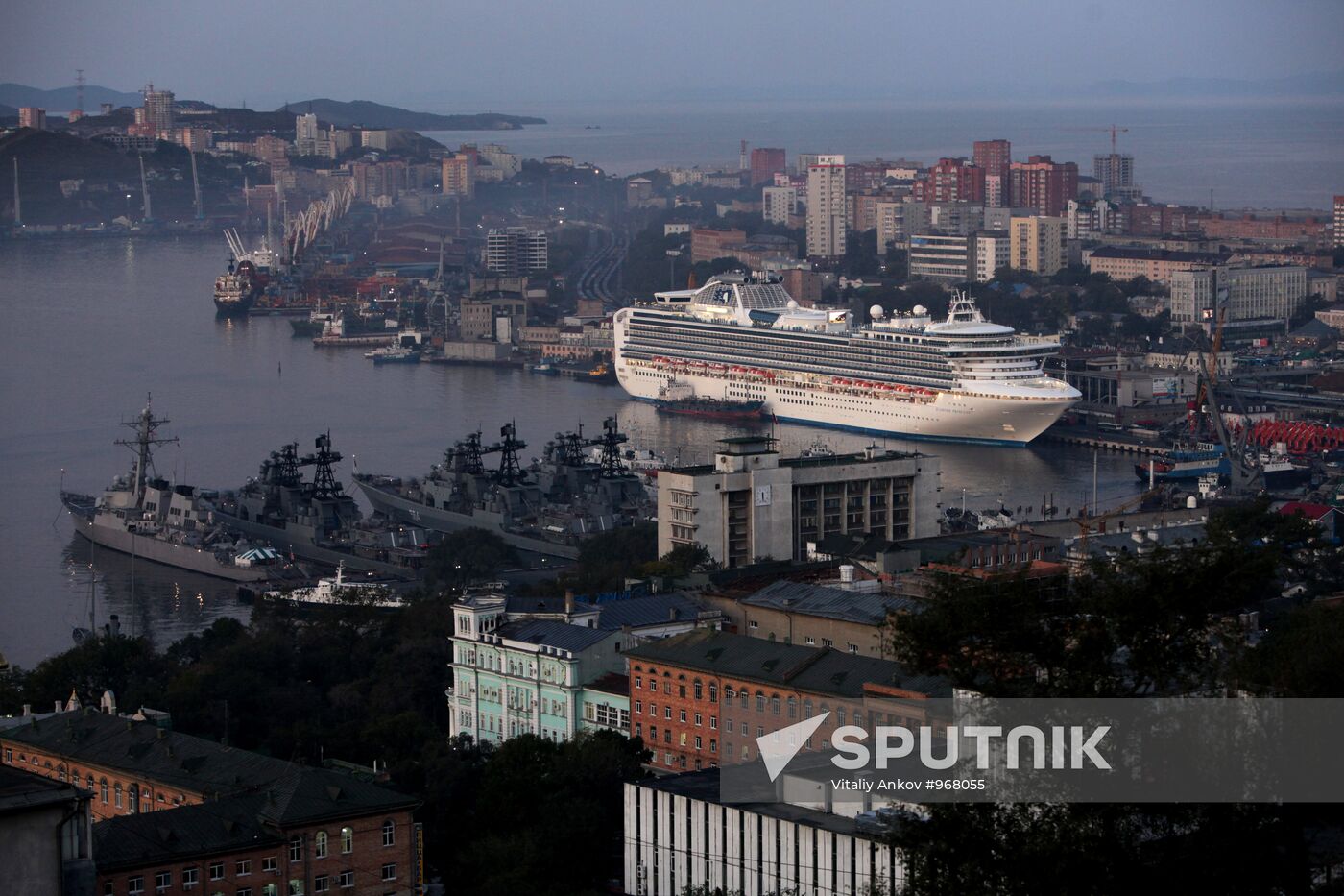 The Diamon Princess superliner calls at Vladivostok