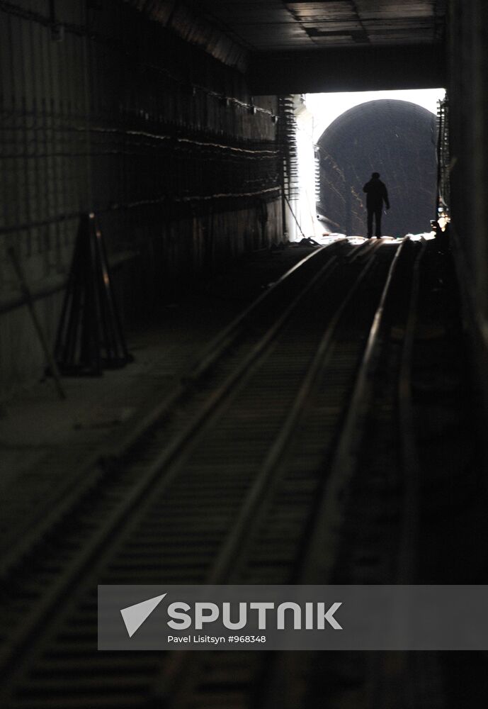 Construction of Botanicheskaya station in Yekaterinburg