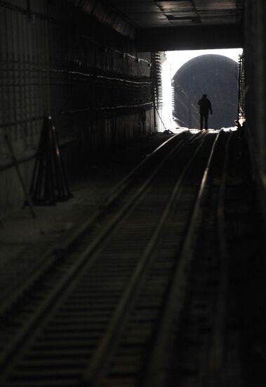 Construction of Botanicheskaya station in Yekaterinburg