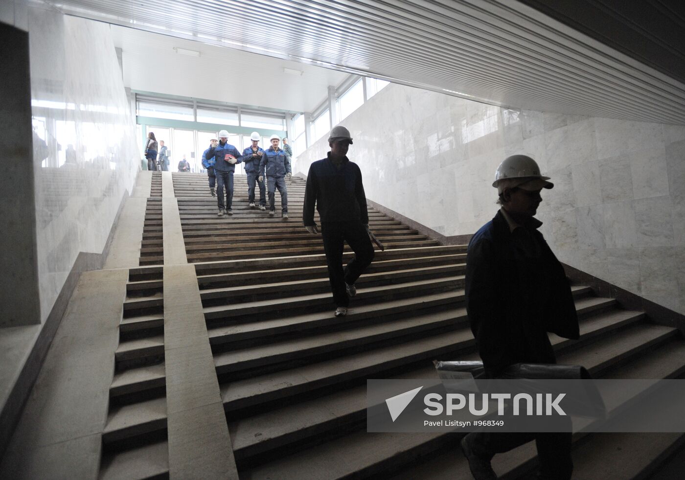 Construction of Botanicheskaya station in Yekaterinburg