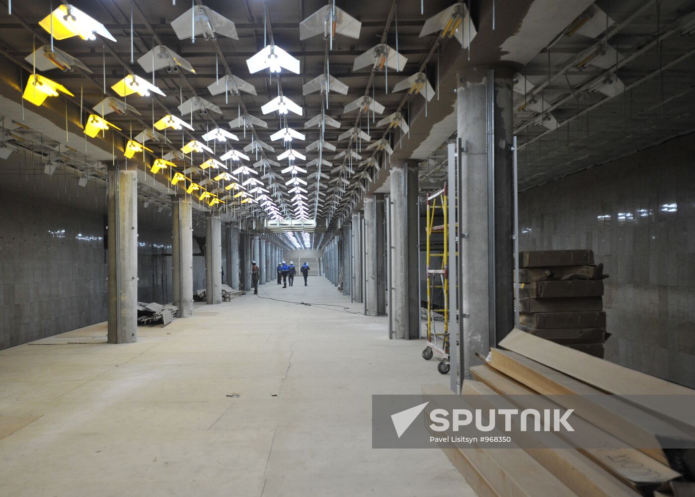 Construction of Botanicheskaya station in Yekaterinburg
