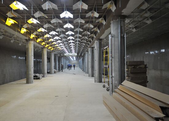 Construction of Botanicheskaya station in Yekaterinburg