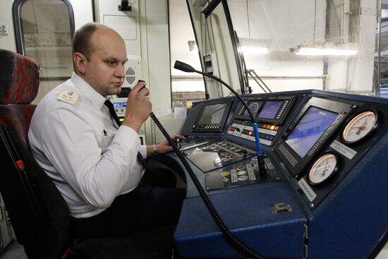 Testing trains for Moscow Metro