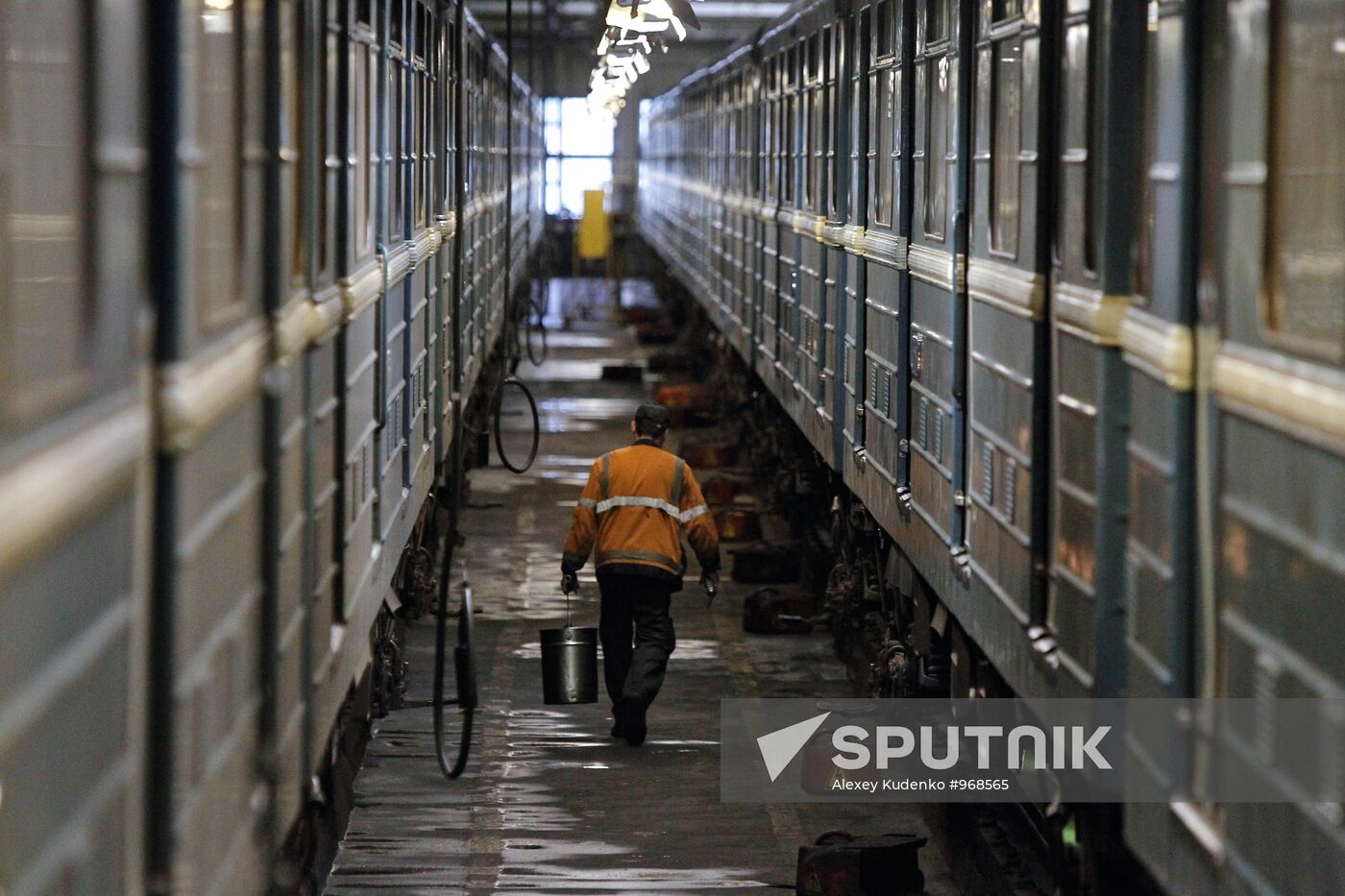 Testing trains for Moscow Metro