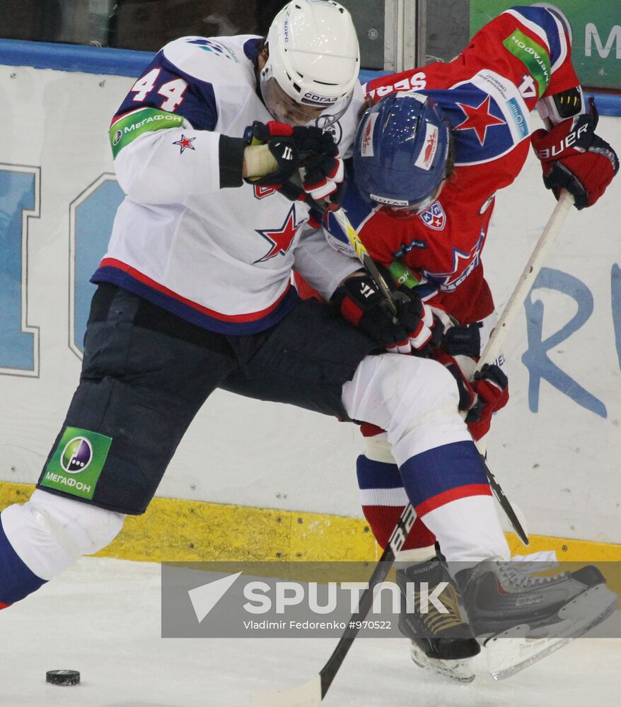 KHL. CSKA Moscow vs. SKA Petersburg