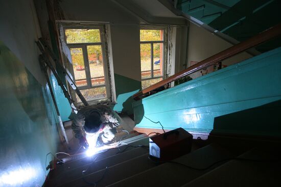 Work of public utilities in Novosibirsk